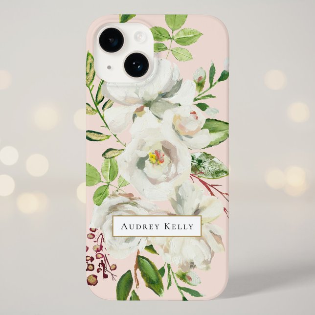 Gilded Blooms Custom Monogram | Blüte Case-Mate iPhone Hülle (Von Creator hochgeladen)