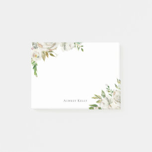 Gilded Blooms Personalisiert Mit Monogramm Post-it Klebezettel