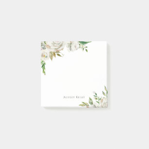 Gilded Blooms Personalisiert Mit Monogramm Post-it Klebezettel