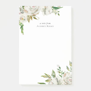 Gilded Blooms Personalisiert Mit Monogramm Post-it Klebezettel