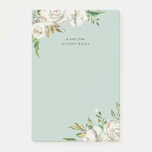 Gilded Blooms Personalisiert Mit Monogramm Post-it Klebezettel