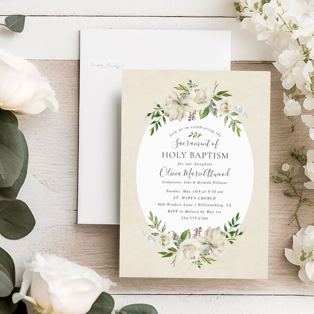 Gilded Blooms - Taufe Einladung (Von Creator hochgeladen)