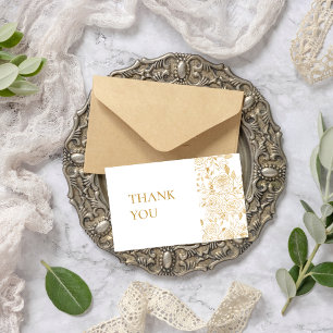 GILDED Blooms Wedding Dankeschön Card Dankeskarte