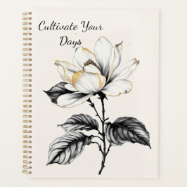 Gilded Botanical Illustration | Vintage Magnolia & Planer