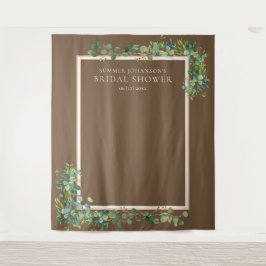 Gilded Brown Greenerity Brautparty Foto Hintergrun Wandteppich