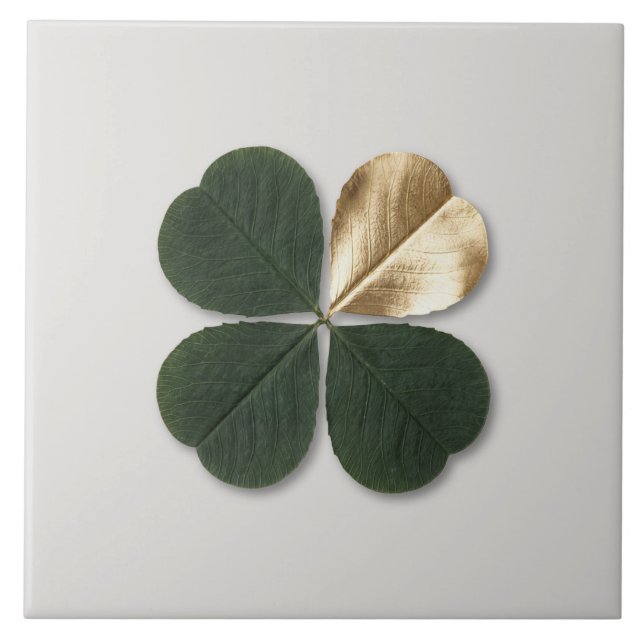 Gilded Clover Luxe Manifestation Decor Fliese (Vorderseite)