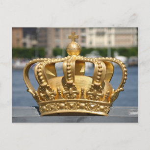Gilded Crown, Skeppsholm Bridge, Stockholm Schwede Postkarte