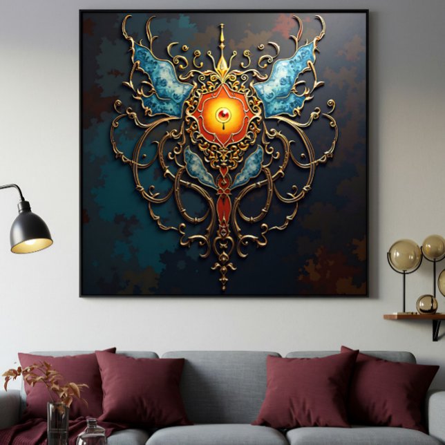 Gilded Dragon Heart Leinwanddruck (Von Creator hochgeladen)