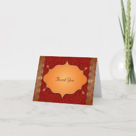 Gilded Edge Indian Frame Wedding Vielen Dank Dankeskarte
