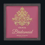 Gilded Elegance Bridesmaid Geschenkboxen Kiste<br><div class="desc">Schönes und stilvolles Goldemblem Brautmagazin,  das personalisiert ist.</div>