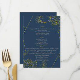 Gilded Elegance Hochzeit Menükarte