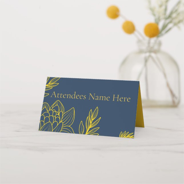 Gilded Elegance Hochzeit  Platzkarte (Vorderseite)