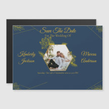 Gilded Elegance Hochzeit Save The Date Magnet