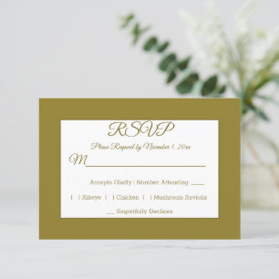 Gilded Elegance RSVP Karte