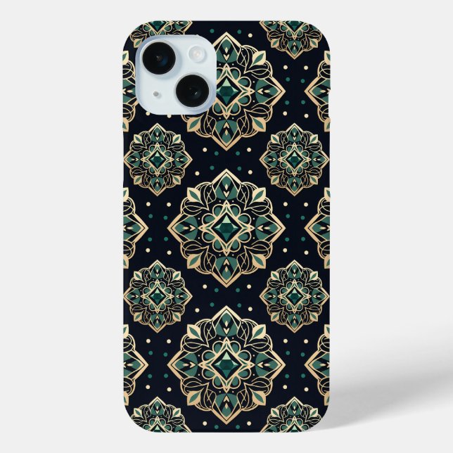 Gilded Emerald Mandala Case-Mate iPhone Hülle (Rückseite)