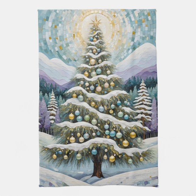 Gilded Evergreen Geschirrtuch (Vertikal)