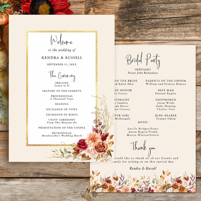 Gilded Fall Terracotta Floral Programm (Von Creator hochgeladen)