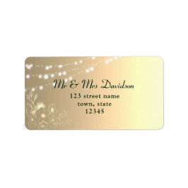 Gilded Floral Gold Rücksendeadresse Adressaufkleber