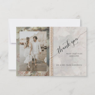 Gilded Floral Vintag Pink White Elegante Rose Gold RSVP Karte