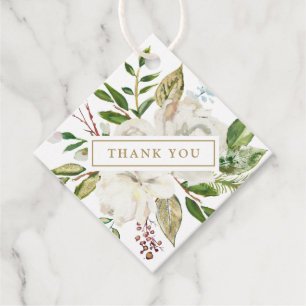 Gilded Floral Wedding Vielen Dank Geschenkanhänger