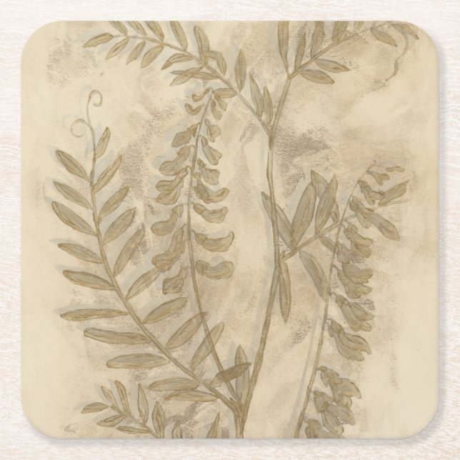 Gilded Foliage Rechteckiger Pappuntersetzer (Vorderseite)