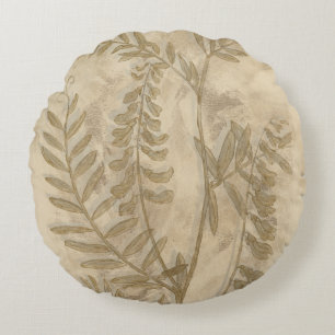 Gilded Foliage Rundes Kissen