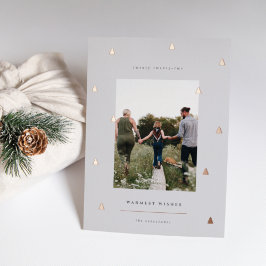Gilded Forest | Elegantes Weihnachts-Foto Folien Feiertagskarte