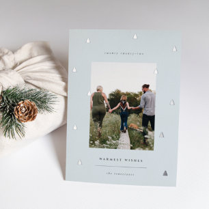 Gilded Forest Elegantes Weihnachts-Foto Folien Feiertagskarte
