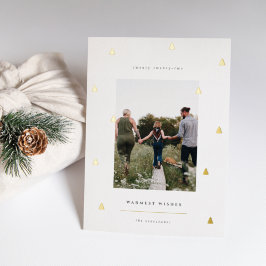 Gilded Forest | Elegantes Weihnachts-Foto Folien Feiertagskarte