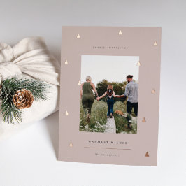 Gilded Forest | Elegantes Weihnachts-Foto Folien Feiertagskarte