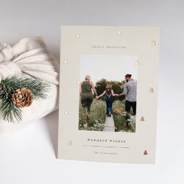 Gilded Forest | Elegantes Weihnachts-Foto Folien Feiertagskarte