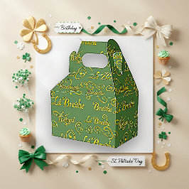 Gilded Gaelic Birthday Sage St. Patrick's Pattern Geschenkschachtel
