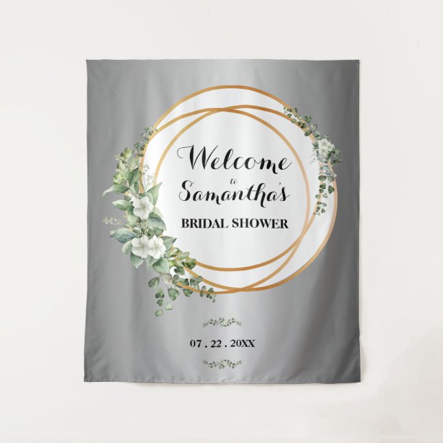 Gilded Garden: Ein glänzendes und goldenes Bridalb Wandteppich (Vorderseite)