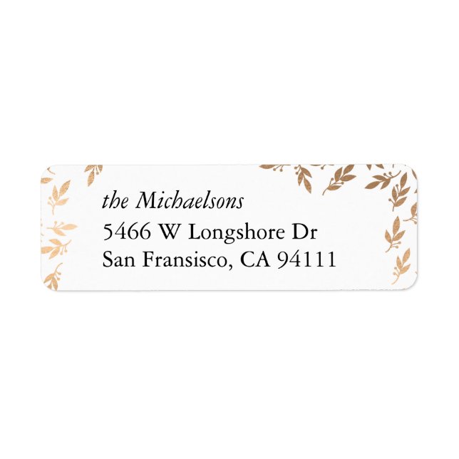 Gilded Garland Elegantes Label (Vorne)