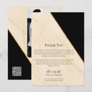 Gilded Geometry Luxe Ivory & Gold Marble Wedding Einladung
