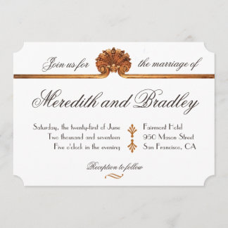 Gilded Glamour Hochzeit | Art Deco Gold Einladung