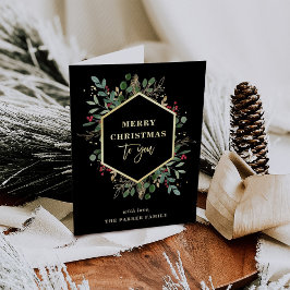 Gilded Greenery Black | Frohe Weihnachten Gold