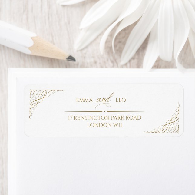 Gilded Imitats Gold Calligraphy Romantic Wedding (Insitu)