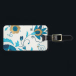 Gilded Indigo Blume mit weißem Hintergrund Gepäckanhänger<br><div class="desc">Eine Erica J. Vess Original,  vergoldete indigo Blume Erholung auf einem weißen Hintergrund. Ein einfaches,  subtiles Gemälde,  das jeder als Geschenk erhalten würde!</div>