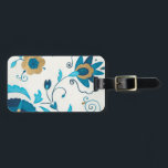 Gilded Indigo Blume mit weißem Hintergrund Gepäckanhänger<br><div class="desc">Eine Erica J. Vess Original,  vergoldete indigo Blume Erholung auf einem weißen Hintergrund. Ein einfaches,  subtiles Gemälde,  das jeder als Geschenk erhalten würde!</div>