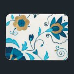 Gilded Indigo Blume mit weißem Hintergrund Magnet<br><div class="desc">Eine Erica J. Vess Original,  vergoldete indigo Blume Erholung auf einem weißen Hintergrund. Ein einfaches,  subtiles Gemälde,  das jeder als Geschenk erhalten würde!</div>