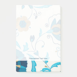 Gilded Indigo Blume mit weißem Hintergrund Post-it Klebezettel