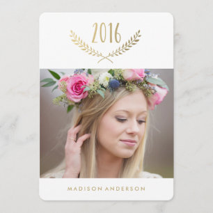 Gilded Laurel Abschluss Einladung