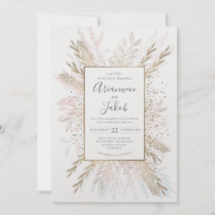 Gilded Meadow Andeutung von Farbe, Aquarell und Fo Feiertagskarte
