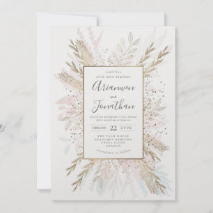 Gilded Meadow Andeutung von Farbe, Aquarell und Fo Feiertagskarte