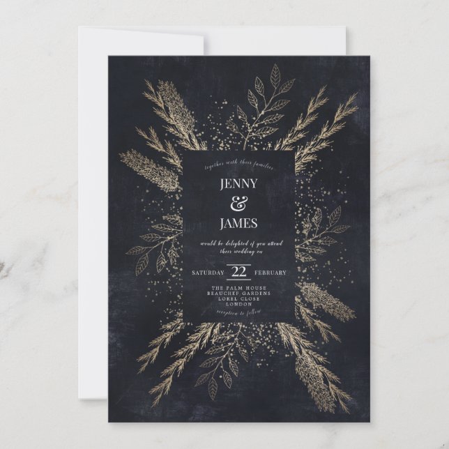 Gilded Meadow Feiertagskarte (Vorderseite)