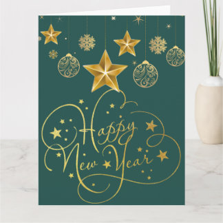 Gilded Midnight New Year’s Eve Card – Luxury Foile Karte