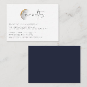 Gilded Moon Hochzeitsunterkünfte Begleitkarte