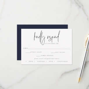 Gilded Moon Phase Wedding RSVP Meal Choice