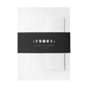 Gilded Moon Phases Wedding Invitation Bly Band